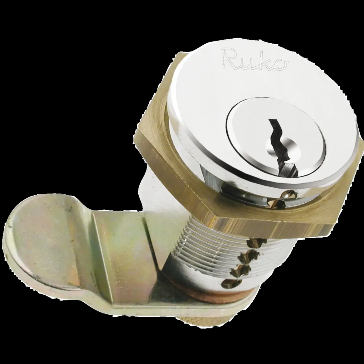 Ruko Låsekasser, Cylindre Og Dørbeslag^Postkasselås RD1607 m/kodebrik rustfrit look