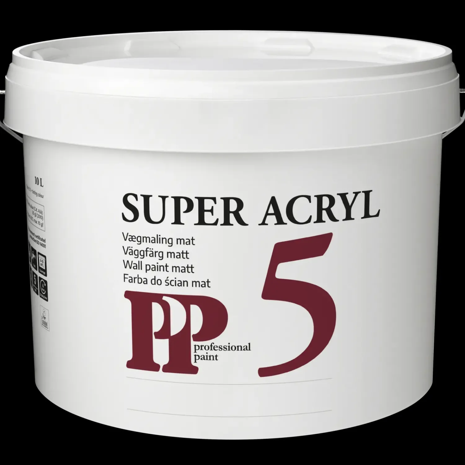 Online PP Acrylmaling Super 5 S0500-N/Råhvid 10 L