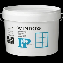 PP - Professional Paint Transparent Træbeskyttelse^PP Vinduesmaling RAL 9010 3 L