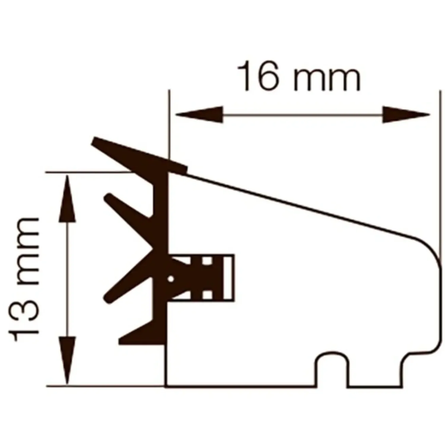 Glaslister^Primo sideglasliste hvid 16x16x2500 mm