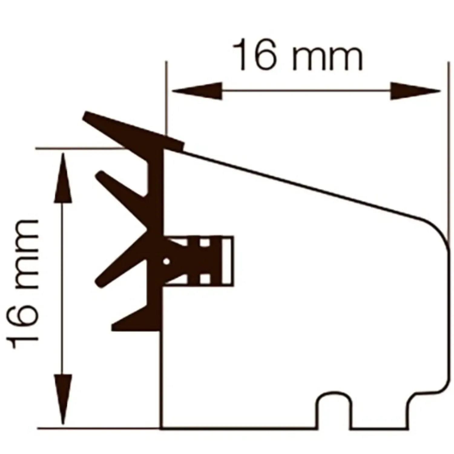 Glaslister^Primo sideglasliste hvid 16x16x2500 mm