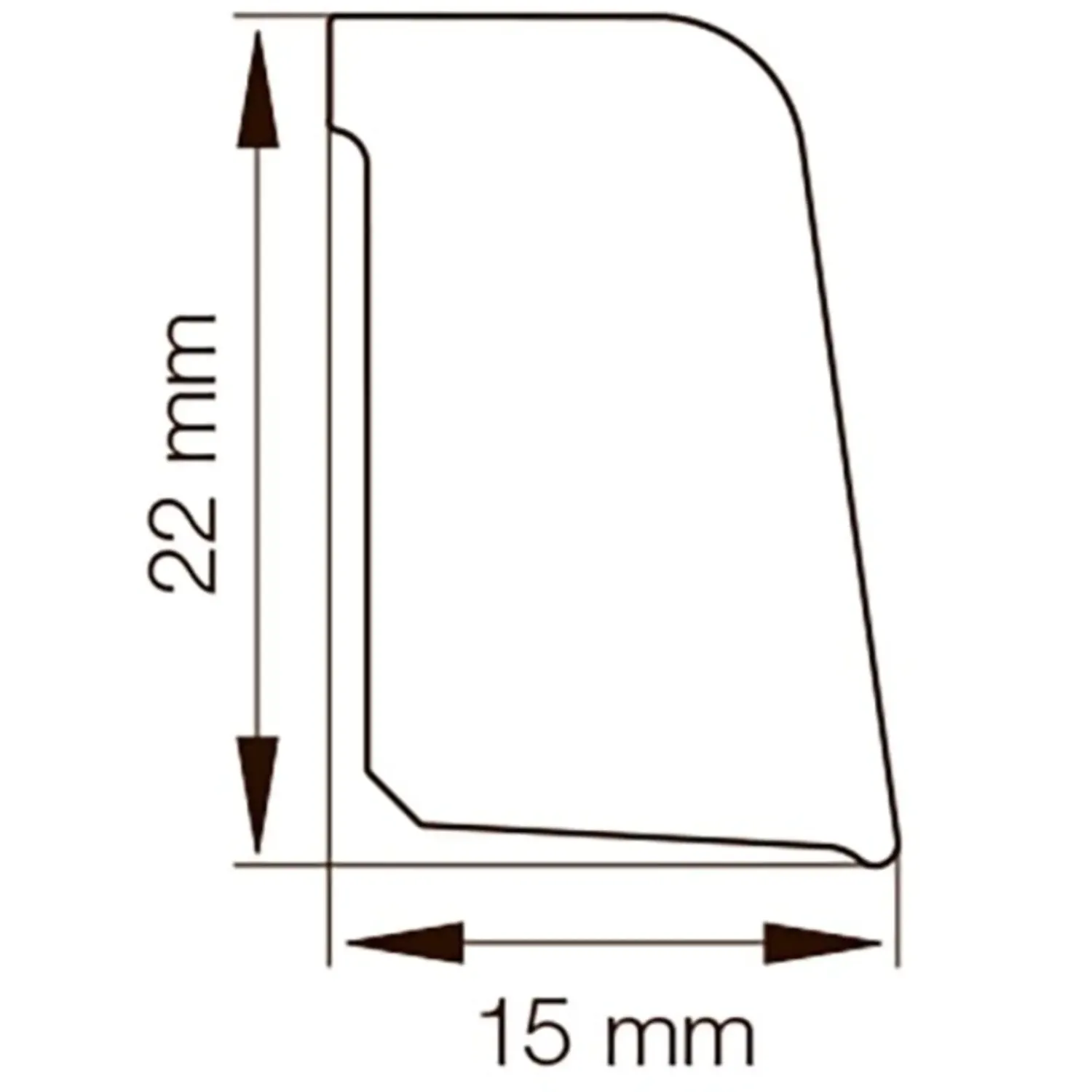 Skurelister^Primo skureliste grå 15x22x3100 mm