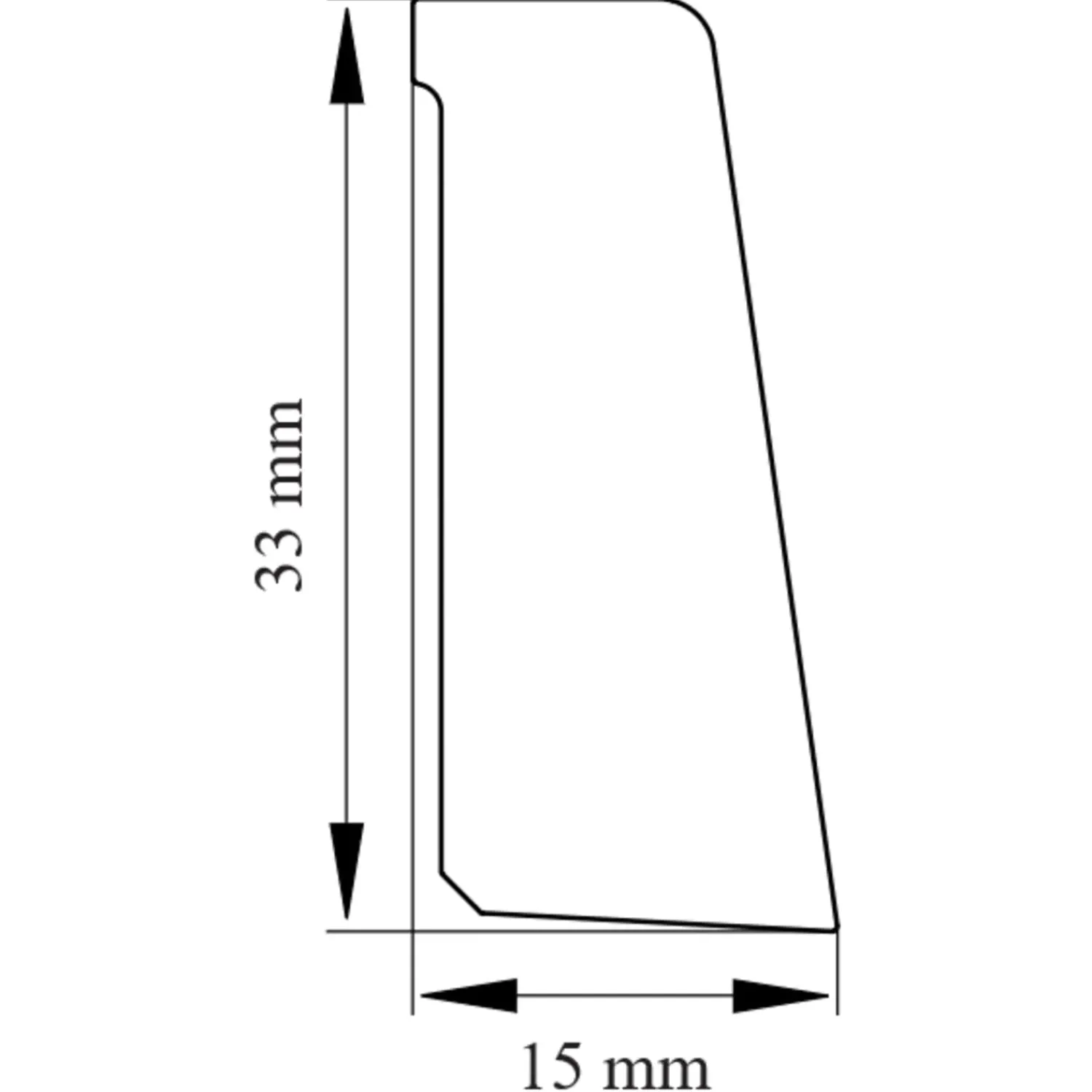 Sale Primo skureliste hvid 15x33x3100 mm