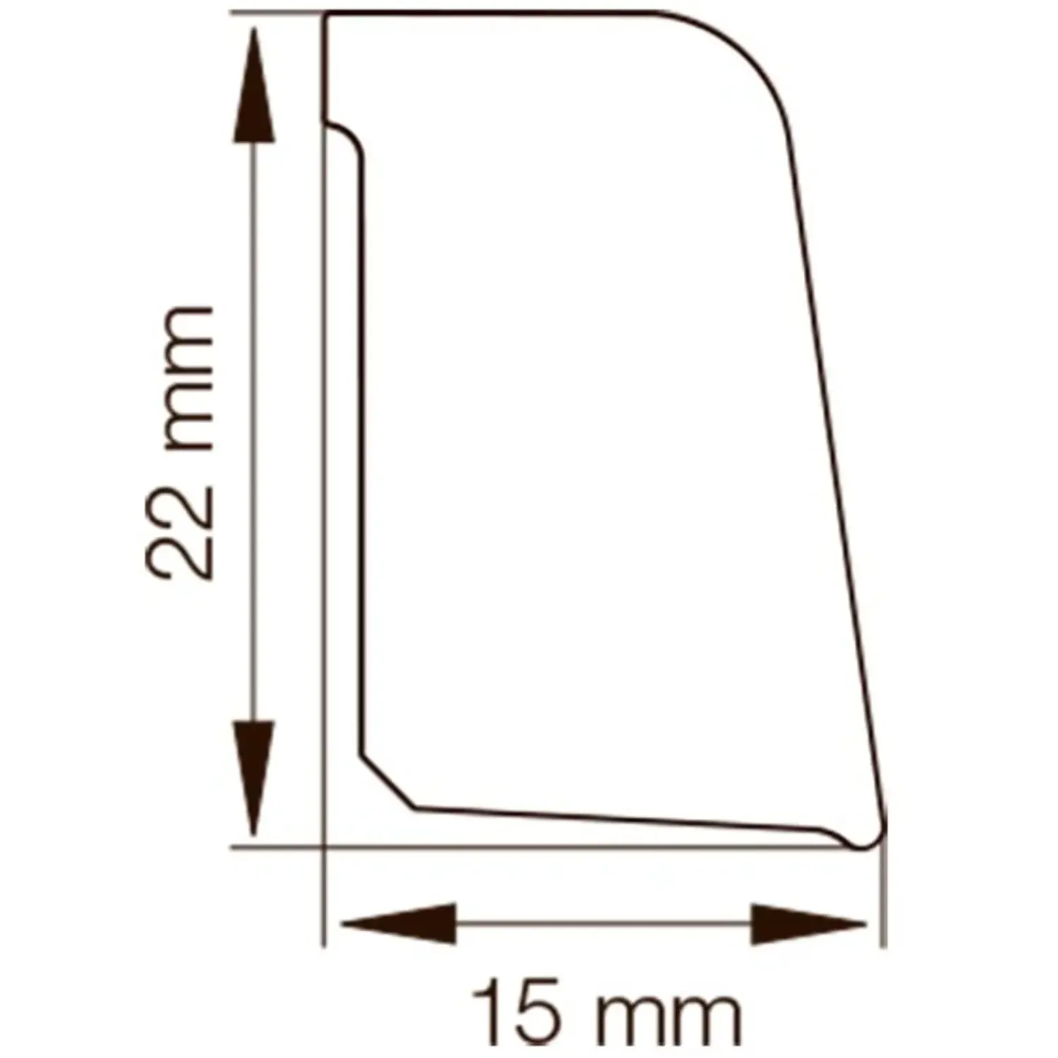 Skurelister^Primo skureliste lysegrå 15x22x3100 mm