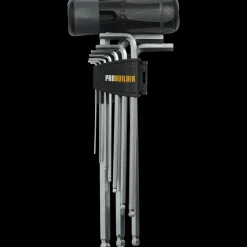 Online Probuilder stiftnøglesæt m. håndtag crv-stål 10 dele