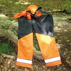 Diverse Beskyttelsesudstyr^Proff sikkerhedssæt, skærebukser & hjelm