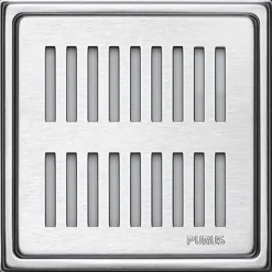 Purus Afløb Og Rør^afløbsrist/ramme rib børstet stål