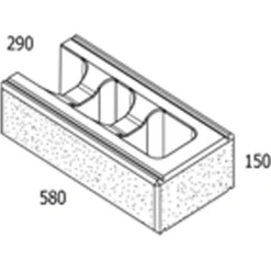 Discount RBR BB-Mur 15,0 Hjørne grå