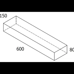 Discount RBR Nordic-Line Grå haveflise - 15x60x8 cm