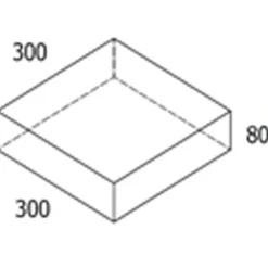 RBR Betonfliser^Nordic-Line haveflise, 30x30x8 cm, grå
