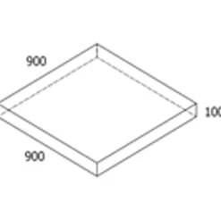 RBR Nordic-Line Koks haveflise - 90x90x10 cm