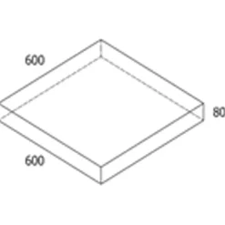 RBR Belægningssten^Nordic-Line koks haveflise - 60x60x8 cm