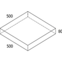RBR Belægningssten^Nordic-Line Koks havefliser - 50x50x8 cm