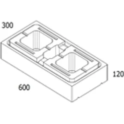 Best RBR Nordic-Wall bloksten, 60x30x12 cm koks