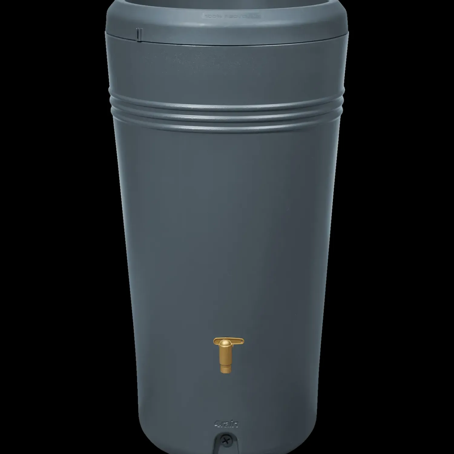 Clearance Regnvandstønde 230 L grå inkl. hane og planteskål