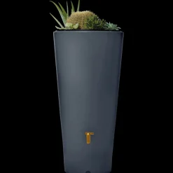 Online Regnvandstønde 220 L grå inkl. hane