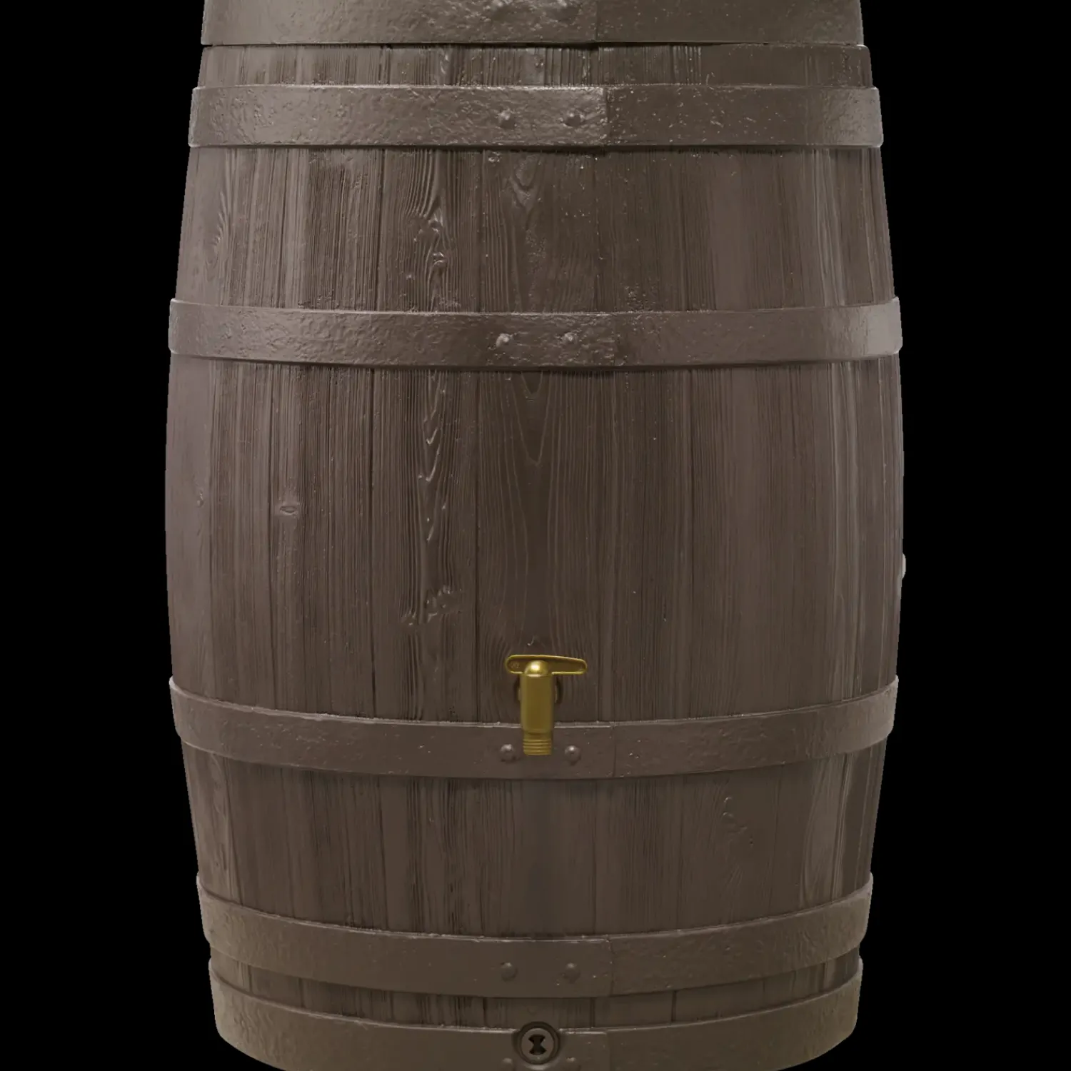 Hot Regnvandstønde 250 L t/væg brun inkl. hane