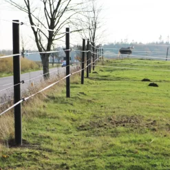 Stolper Og Hegnspæle^Re-textile spidspæl Ø7 x 245 cm - sort