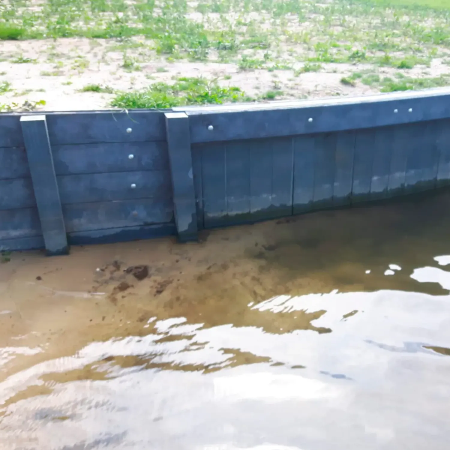 Stolper Og Hegnspæle^Re-textile stolpe 90x90 mm x 2,6 m - sort