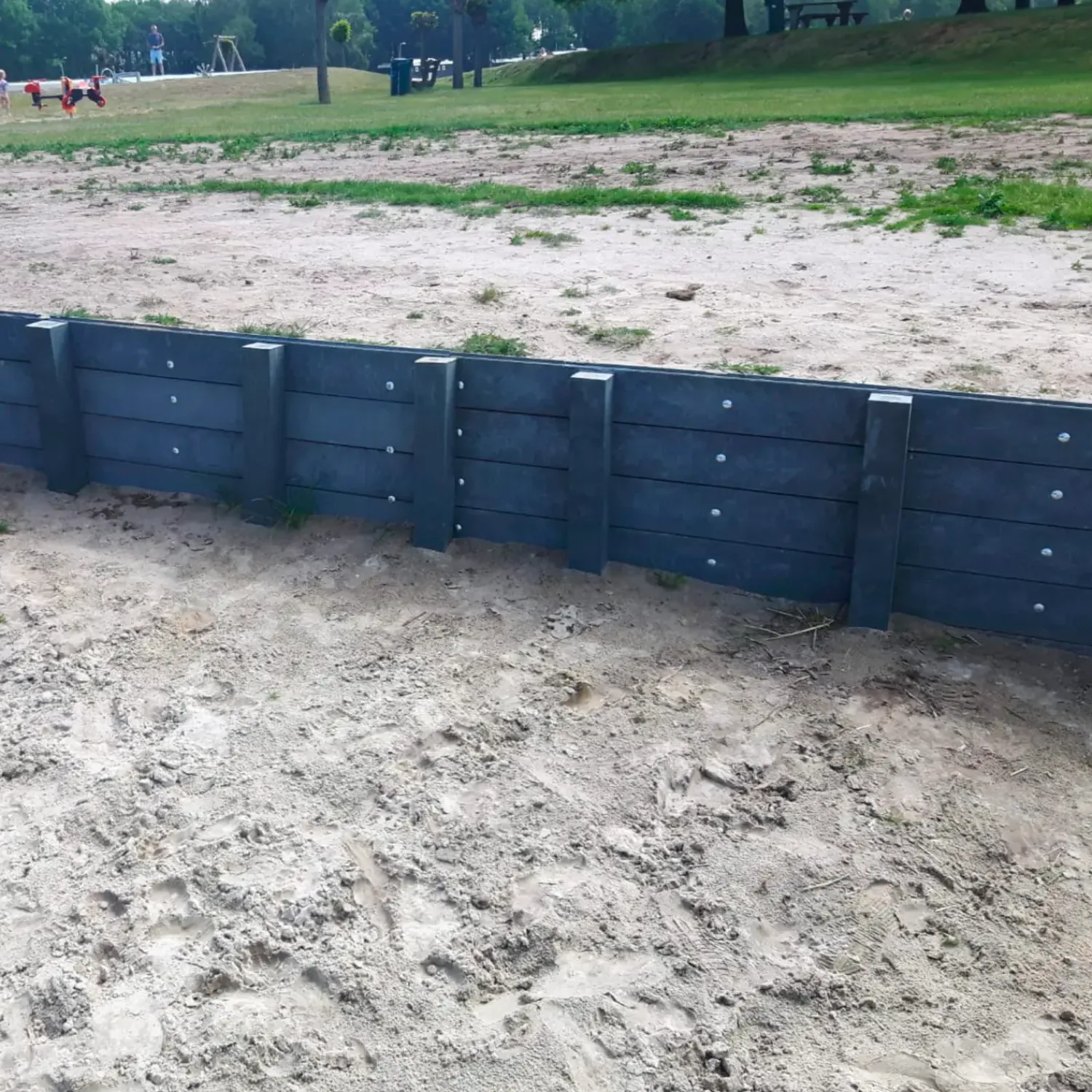 Stolper Og Hegnspæle^Re-textile stolpe 90x90 mm x 2,6 m - sort