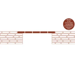 Dame Randers Tegl Mursten^RT 307GT facadeoverligger 11 cm, blødstrøgne 12-stens