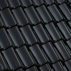 Randers Tegl Tagsten^RT850 Laumans vingefalstagsten, sort glaseret