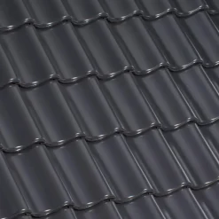 Randers Tegl Tagsten^RT858 Laumans vingefalstagsten, grå mat-glaseret