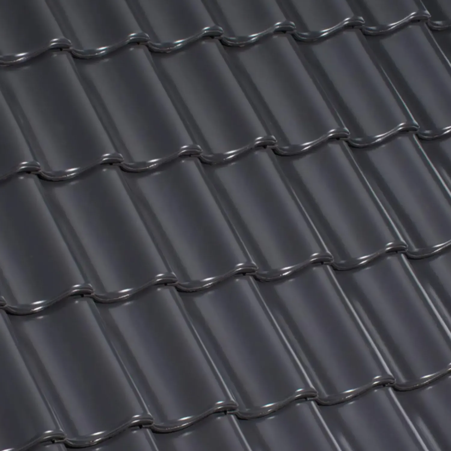 Randers Tegl Tagsten^RT858 Laumans vingefalstagsten, grå mat-glaseret