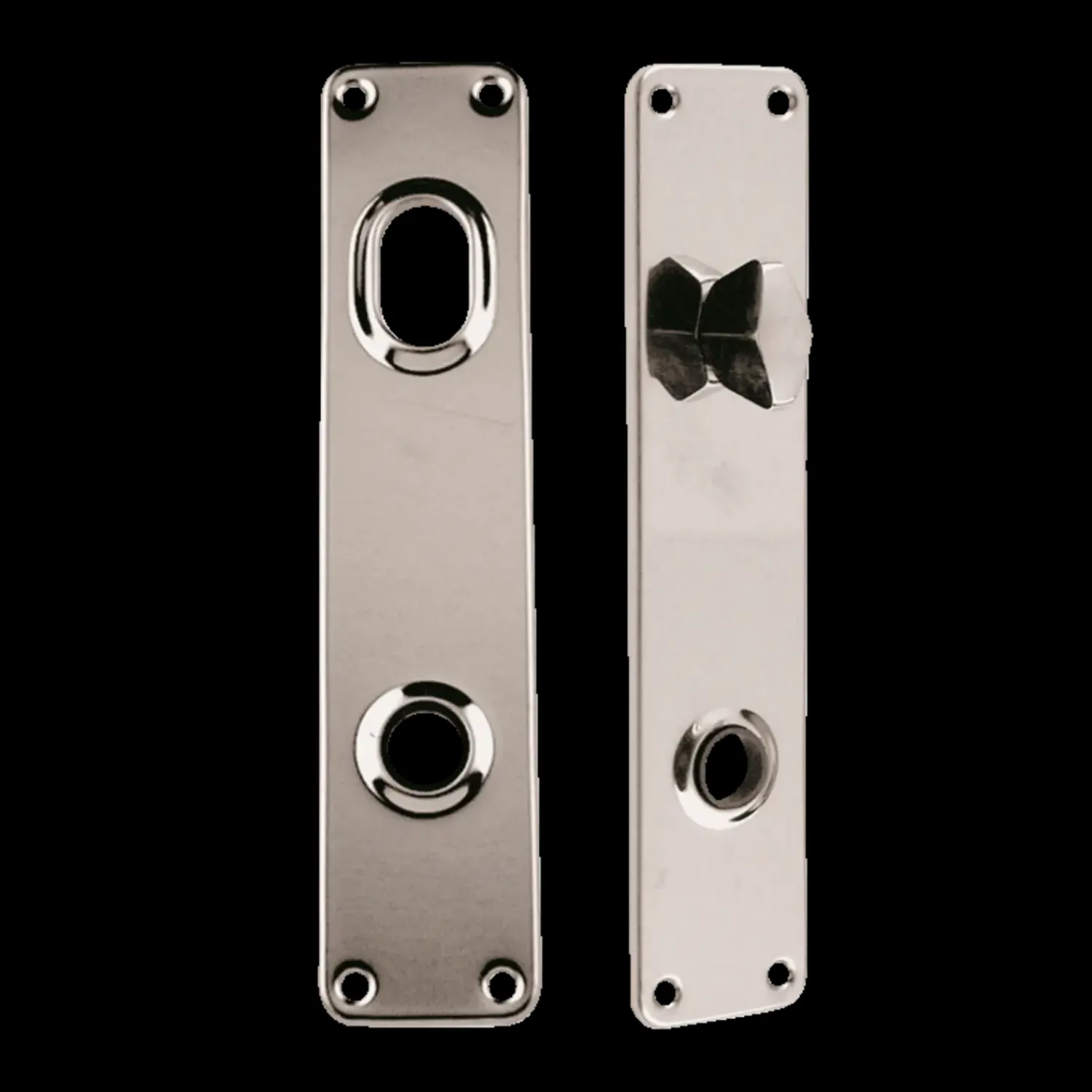 Ruko Låsekasser, Cylindre Og Dørbeslag^5308/5309 langskilt sæt 230x50x5 mm rustfrit stål inkl. tilbehør