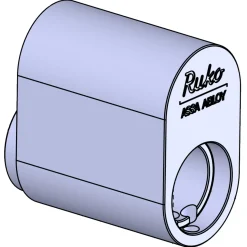 Best Ruko 1660 oval cylinder blank krom 2 stk.