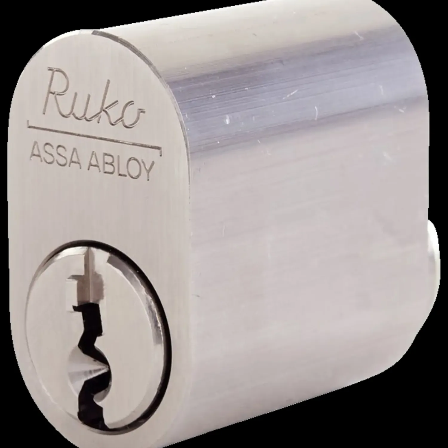 Ruko Låsekasser, Cylindre Og Dørbeslag^RB1660 oval cylinder rustfrit look