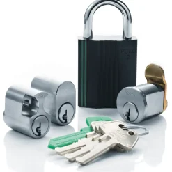 Clearance Ruko sampak m/cylinder og hængelås inkl. 3 nøgler og kodebrik