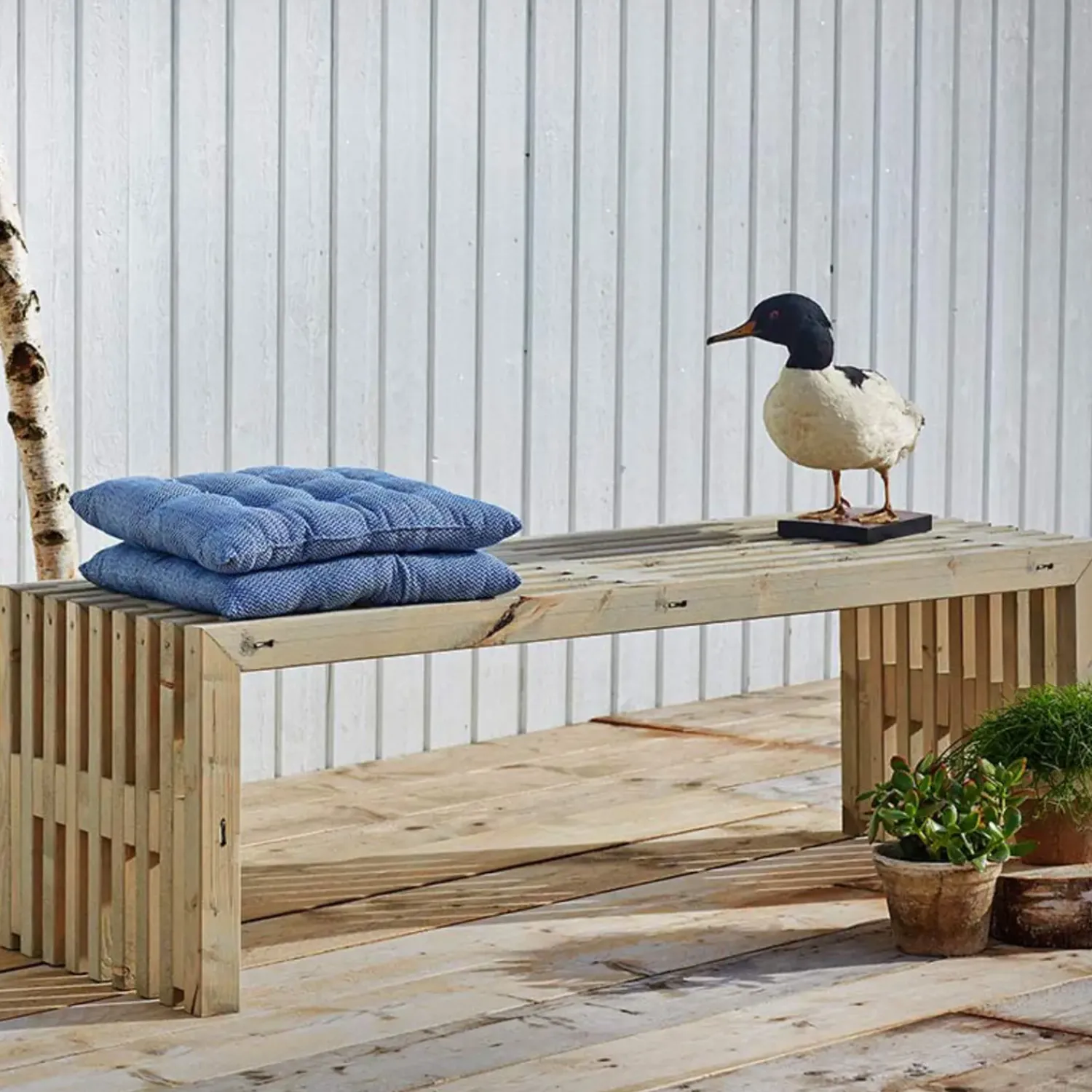 Clearance Rustik Trallebænk Design natur 138x49x45 cm