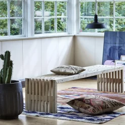 Clearance Rustik Trallebænk Design natur 138x49x45 cm