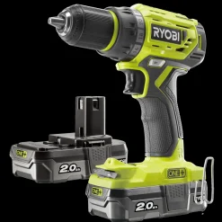 Ryobi Bore- Og Skruemaskiner^R18DD7-220S bore-/skruemaskine 18V ONE+ 2x2,0 Ah