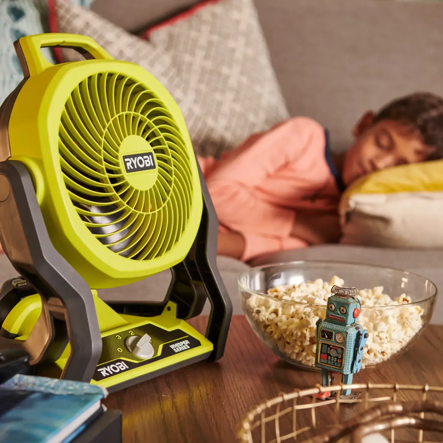 Ryobi Bord- Og Gulvventilatorer^RF18-0 Whisper ventilator 18V ONE+