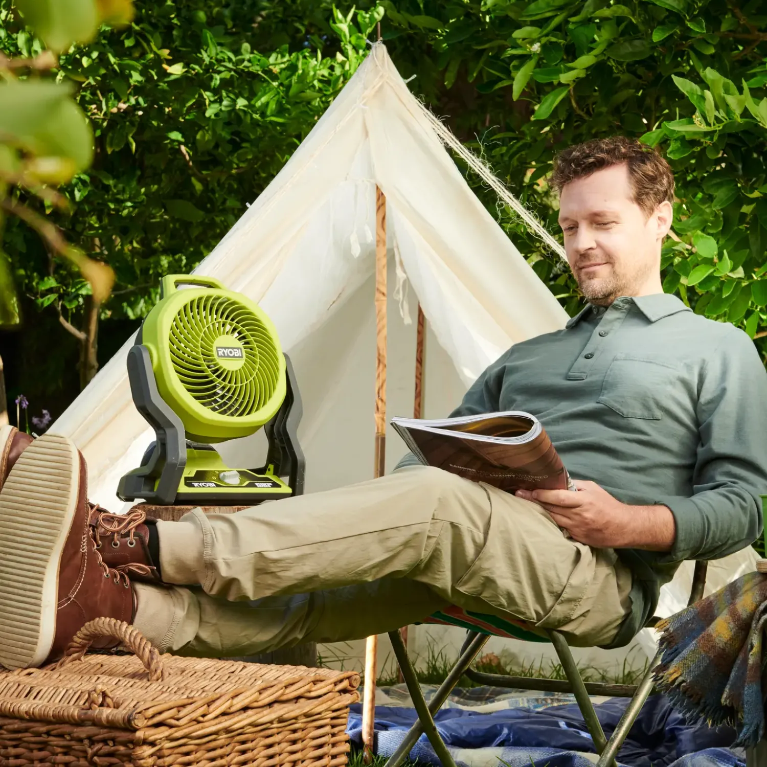 Ryobi Bord- Og Gulvventilatorer^RF18-0 Whisper ventilator 18V ONE+