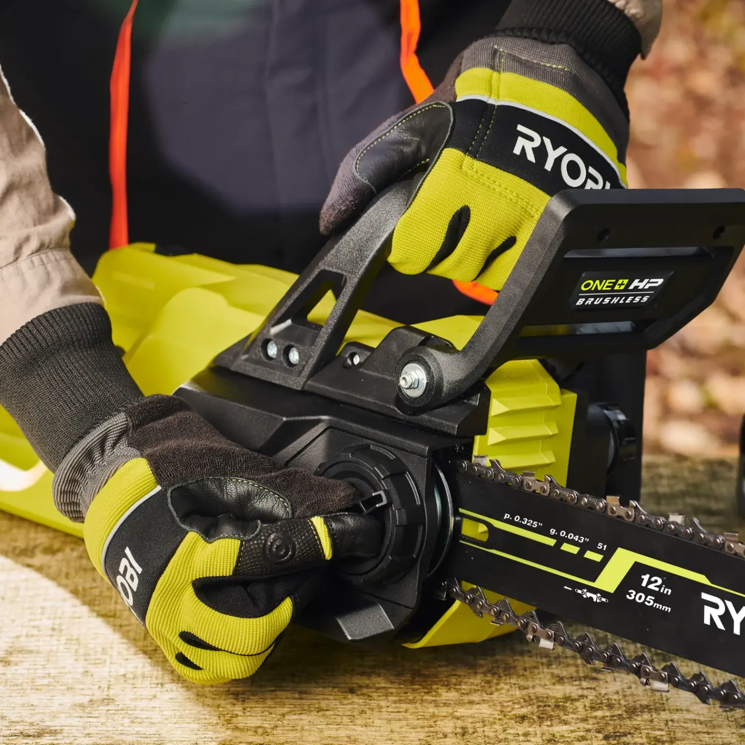 Best Ryobi RY18CSX30A-150 18V ONE+ kædesav 5,0 Ah batteri og lader