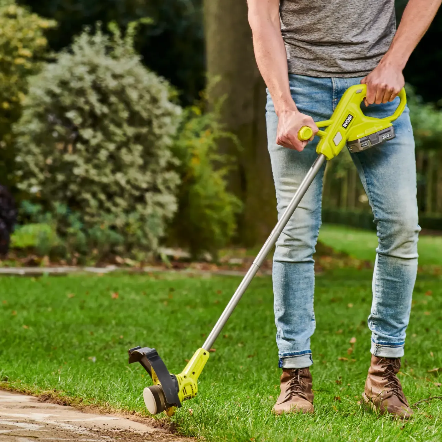 Discount Ryobi RY18LT23A-120 græstrimmer 1x2.0 Ah batteri/lader 18V ONE+