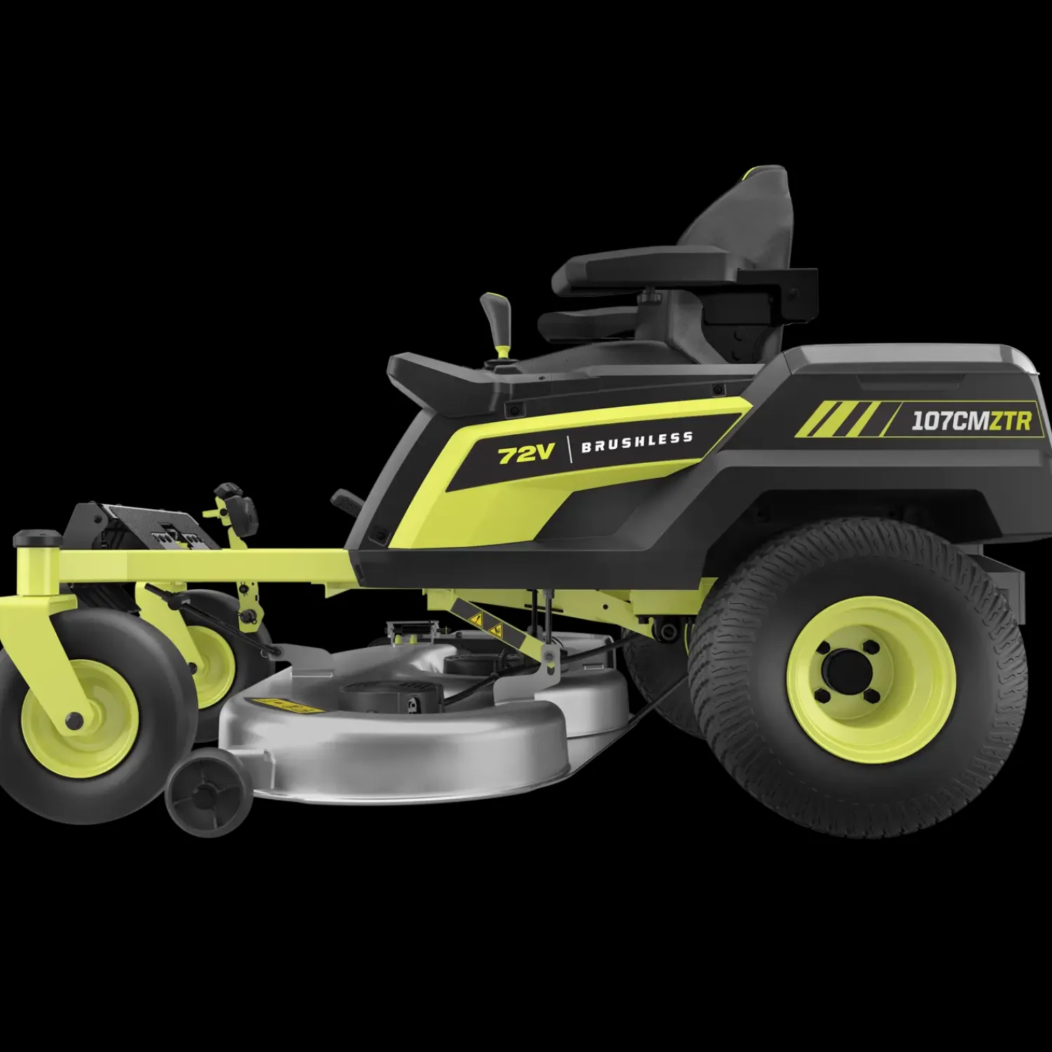 Sale Ryobi RY72ZTRX107-210 72V 107 cm zero turn plæneklipper 2x10 Ah batt.