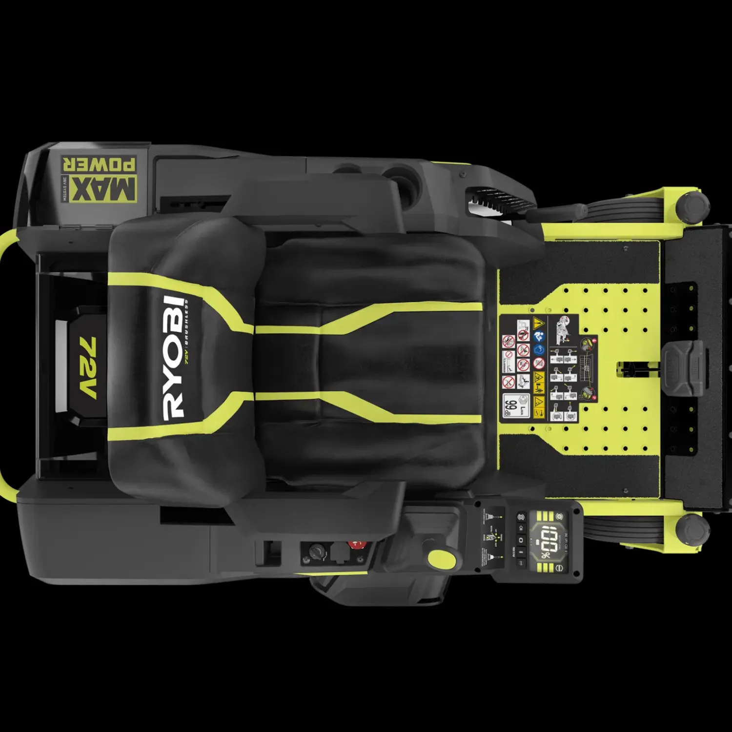 Hot Ryobi RY72ZTRX76-210 72V 76 cm zero turn plæneklipper 2x10 Ah batt.