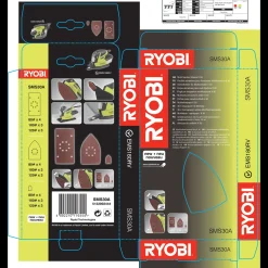 Hot Ryobi SMS30A multislibepapir 30 stk assorteret