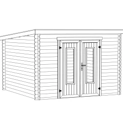 Sale Sacramento hytte/redskabsrum med dobbeltdør, 8,2 m²