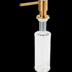 Online Sæbedispenser til køkkenvask børstet guld