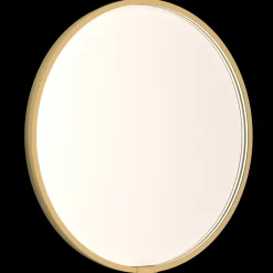 Scanbad Spejle Og Spejlskabe^badeværelsesspejl  messing med lys Ø75x4,3 cm