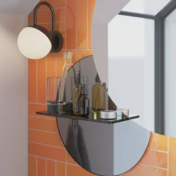 Scanbad Spejle Og Spejlskabe^Bright lampe (3-i-1) LED Ø120mm sort mat