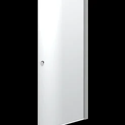 Scanbad Brusedøre Og Brusevægge^brusedør E - halvrund klart satin/klart glas, model 100