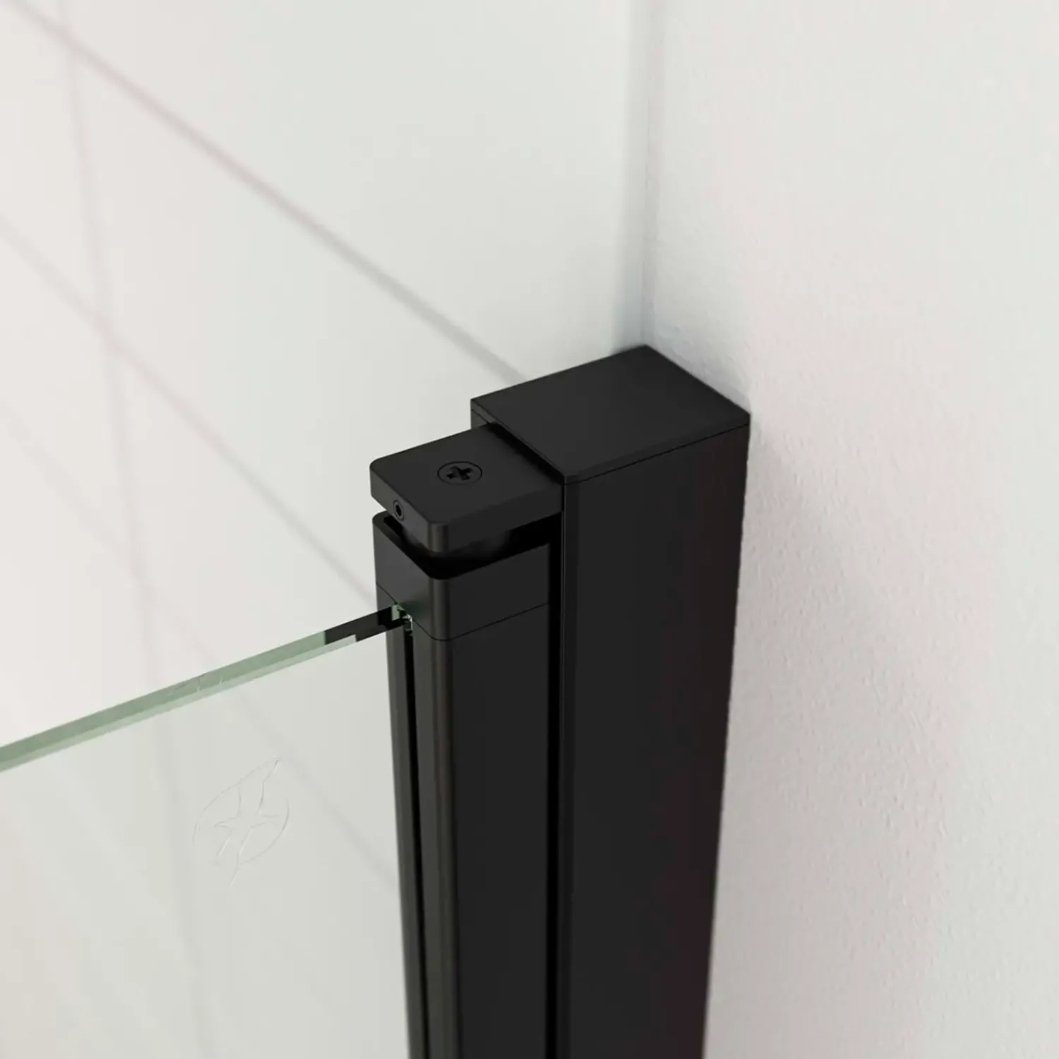 Clearance Scanbad brusedør 89x200 cm mat sort