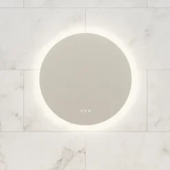 Outlet Scanbad Corona badeværelsesspejl m/lysstyring 60x60x3 cm