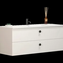 Vaskeskabe^Scanbad Delta vaskeskab m/Micca vask 120 cm mat hvid